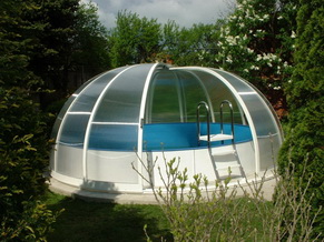 Schwimmbadüberdachung Arena Leiter