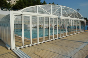 Schwimmbadüberdachung Atlantis XXL