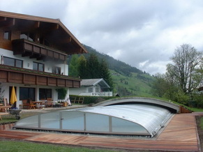 Schwimmbadüberdachung Mini-Mobil Tunnel