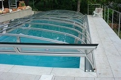 Schwimmbadüberdachung Stirnwandsysteme klappbar